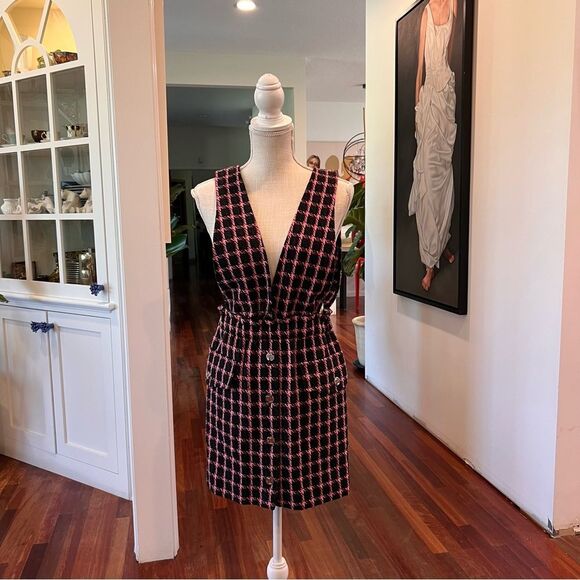 Maje Check strapless dress - Picture 6 of 11